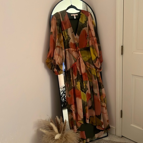Anthropologie Hutch Floral Geo Wrap Maxi Dress XS - Picture 2 of 2